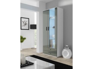 Product detail of Artcam Stojící vitrína SOHO S6 Barva: Bílá/šedý lesk