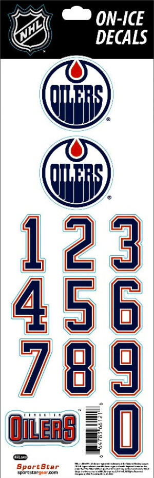 Product detail of Čísla na helmu Sportstape  ALL IN ONE HELMET DECALS - EDMONTON OILERS