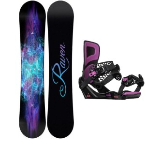 Product detail of Raven Aura dámský snowboard + Gravity Rise black/purple vázání