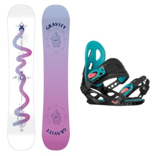 Product detail of Gravity Fairy 23/24 juniorský snowboard + Gravity G1 Jr black/pink/teal vázání