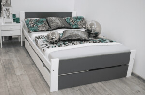 Product detail of Elvisia Postel LEA s roštem | 90 x 200 cm Barva: Šedá
