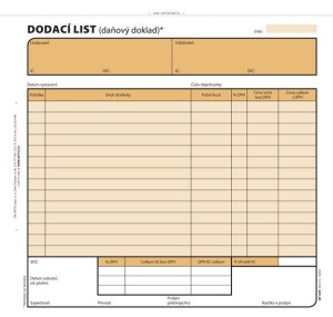 Product detail of Dodací list, 21 × 20 cm, 100 listů, NCR