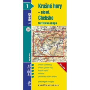 Product detail of 1:100T ( 1)-Krušné hory-západ,Chebsko (turistická mapa)