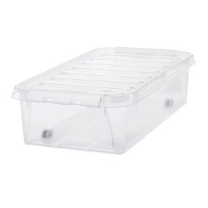 Product detail of SmartStore Úložný box s bílými klipy a kolečky Classic, 31 l, 31 l