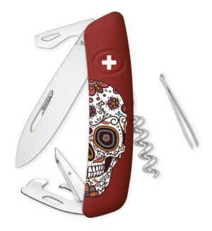 Product detail of Swiza kapesní nůž D03 Mexican Skull red