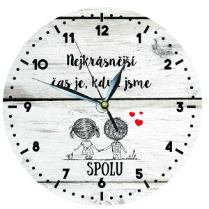 Product detail of Bohemia Gifts Dřevěné hodiny - Pro zamilované, 24 cm