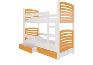Product detail of ArtAdrk Dětská patrová postel OSUNA Barva: Bílá / oranžová