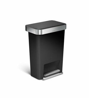 Product detail of Pedálový odpadkový koš Simplehuman – 45 l, kapsa na sáčky, obdélníkový, černý plast /nerez