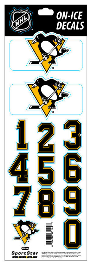 Product detail of Čísla na helmu Sportstape  ALL IN ONE HELMET DECALS - PITTSBURGH PENGUINS