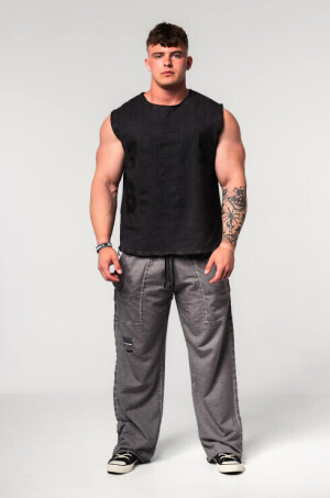 Product detail of Pánské tepláky Nebbia  Washed-off Gym Sweatpants NO SHORTCUTS Light Grey M