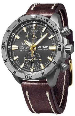 Product detail of Vostok Europe Almaz Titanium Line 6S11/320H521 - Kožený řemínek