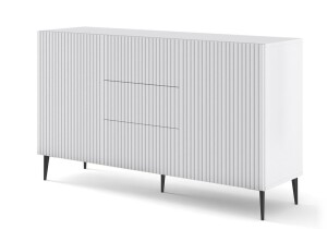 Product detail of ARTBm Komoda RAVENNA B 2D3S 150 | bílá matná Provedení: Bílá matná / černé nohy