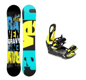 Product detail of Raven Gravy junior snowboard + Raven S230 lime vázání