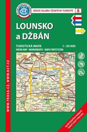 Product detail of KČT  8 Lounsko a Džbán 1:50 000/turistická mapa