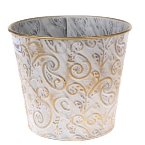 Product detail of Kovový obal na květináč Gold wawe, 15 x 13 cm