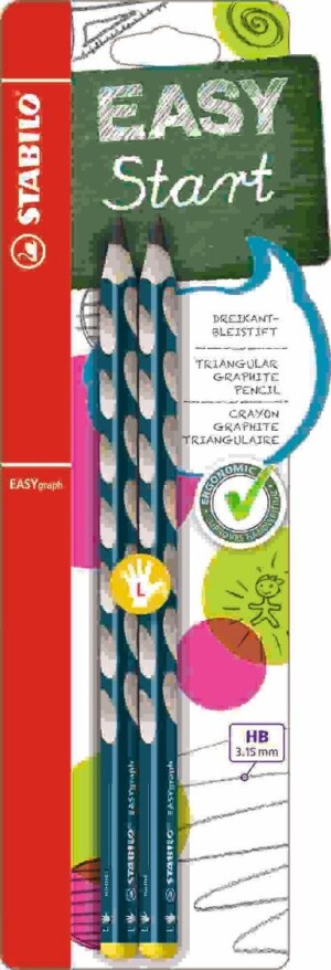 Product detail of Tužka STABILO EASYgraph HB petrolejová pro praváky, 2 ks Blister