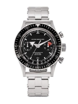 Product detail of Nivada Grenchen Chronomaster White Broad Arrow Inter. Bezel - Manual - Forstner Rivet