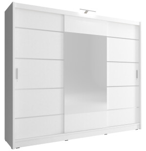 Product detail of ArtPS Šatní skříň WILLOW 250 ALU | bílá Barva: Bílá