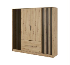 Product detail of ArtPS Šatní skříň KELLY 4D bez zrcadla | dub artisan