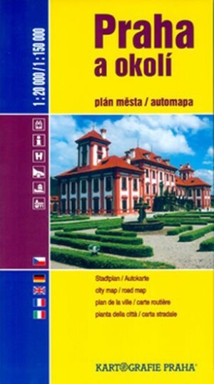 Product detail of Praha a okolí plán města/automapa 1:20 000/1:150 000