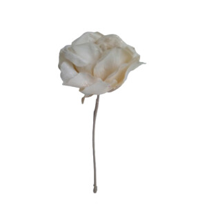 Product detail of Umělá květina Růže s glitrem krémová, 33 cm