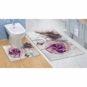 Product detail of Bellatex Koupelnová sada 3D tisk Levandule, 60 x 100 cm, 60 x 50 cm