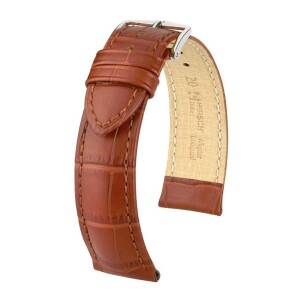 Product detail of Řemínek Hirsch Duke (NO QR) - zlatohnědý - 20 mm - L – Standardní délka (doporučujeme) - 18 mm - Zlatá