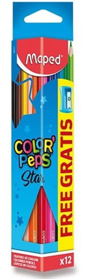 Product detail of Maped - Pastelky trojhranné Color´ Peps 12 ks + ořezávátko