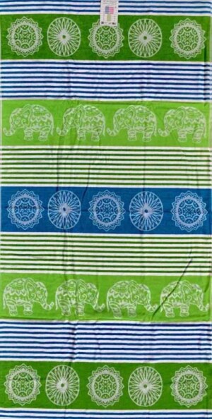 Product detail of Oboustranná plážová osuška Lovely Home Elephant Mosaic Lime