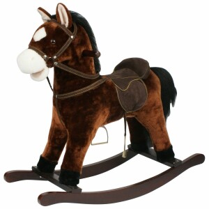 Product detail of Kůň houpací hnědý plyš, výška 71cm, nosnost 50kg