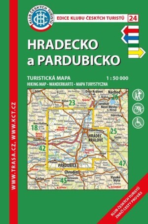 Product detail of KČT 24 Hradecko, Pardubicko 1:50 000/turistická mapa