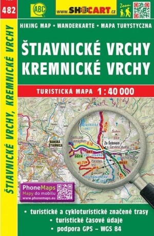 Product detail of SC 482 Štiavnické vrchy, Kremnické vrchy 1:40 000