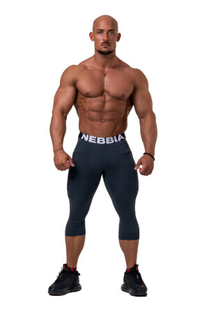 Product detail of Pánské legíny Nebbia 1965 Legend of Today leggings calf lenght 188 dark grey M