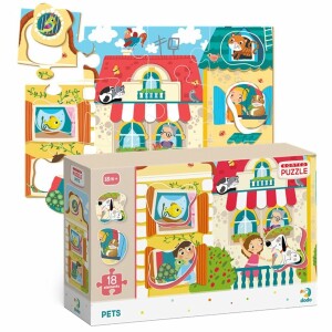 Product detail of Dodo Puzzle s vkládačkou Mazlíčci, 18 dílků