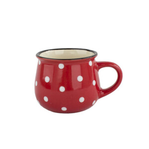 Product detail of Keramický hrnek Dots 230 ml, červená, 230 ml