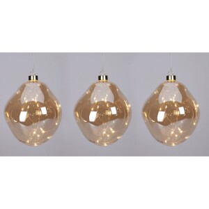 Product detail of Sada vánočních LED ozdob Organic ball 3 ks, zlatá