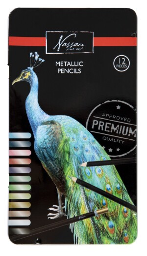 Product detail of Pastelky metalické 12 ks v plechové krabičce - Craft Creative