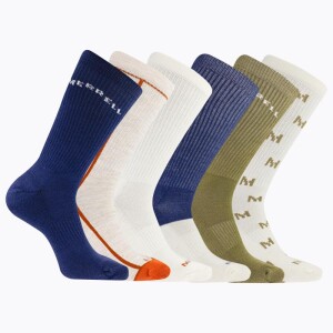Product detail of Merrell Ponožky Mea33694c6b2 Nvast Recycled Cushion Crew (6 Packs) Navy Assorted