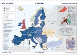 Product detail of Evropa - Evropská unie a NATO 1:5 000 000 nástěnná mapa, 1.  vydání