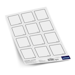 Product detail of Orion Samolepky na dózy WHITELINE čtverec bílá 2 x 12 ks