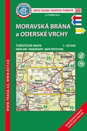 Product detail of Moravská brána,Oderské vrchy /KČT 60 1:50T Turistická mapa