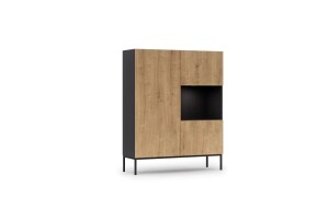 Product detail of Artelta Vitrína LANZZI 120 Barva: Černá / dub artisan