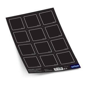Product detail of Orion Samolepky na dózy BLACK čtverec černá 2 x 12 ks