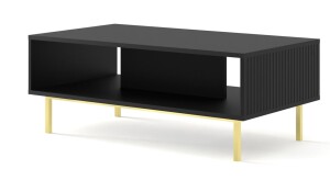 Product detail of ARTBm Konferenční stolek RAVENNA B 90 | černá matná Provedení: Černý mat / zlatá podnož