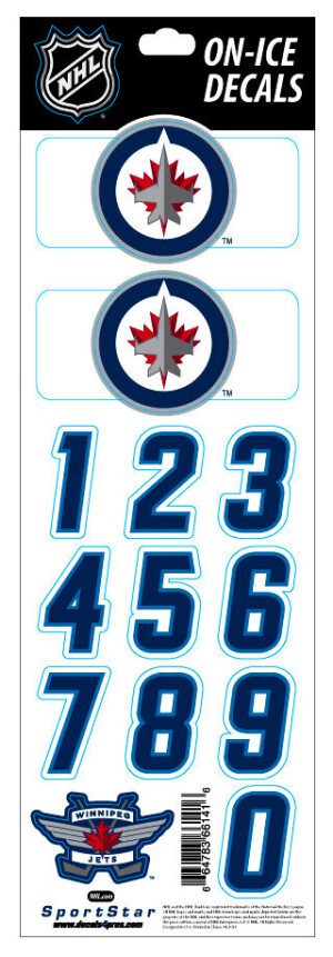 Product detail of Čísla na helmu Sportstape  ALL IN ONE HELMET DECALS - WINNIPEG JETS