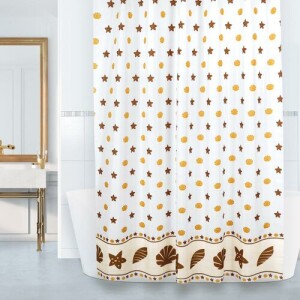 Product detail of Bellatex Koupelnový závěs Mušle hnědá, oranžová, 180 x 200 cm