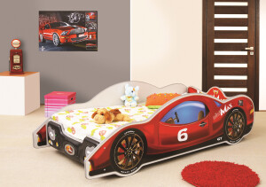 Product detail of Artplast Dětská postel AUTO MINI MAX | červená 80 x 160 cm