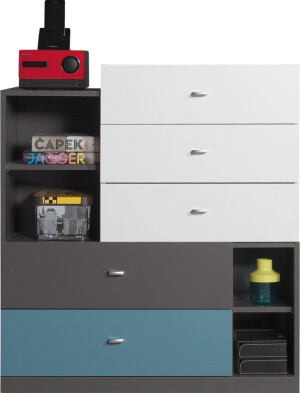 Product detail of Meblar Komoda TABLO TA7 Barva: Grafit/bílá/atlantic