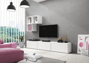 Product detail of Artcam Obývací stěna ROCO 6 roco: korpus bílý mat / okraj bílý mat / dvířka bílý mat