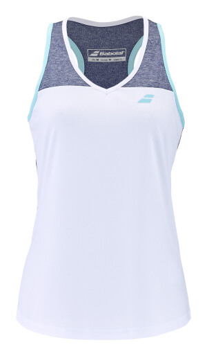 Product detail of Babolat Play Tank Top Girl white/blue heather